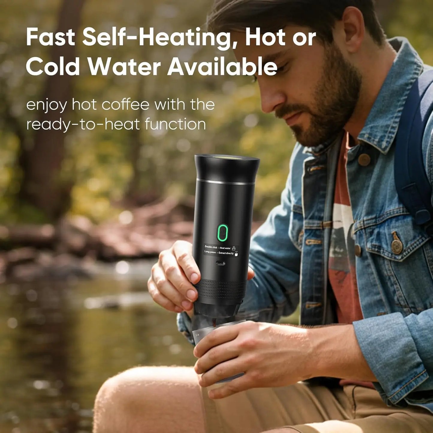 3 in 1 TYPE C Travel Cold Hot Brewing Cafe Machine USB 3 in 1 Portable Mini Espresso Handheld Capsule Self Heating Coffee Maker-3