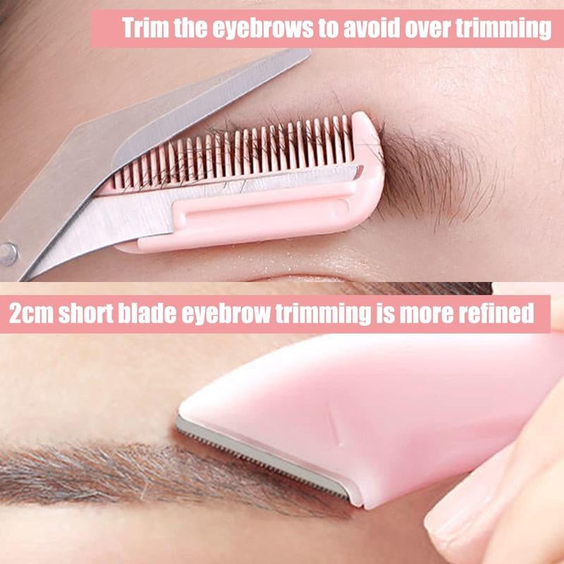 Ultimate Eyebrow Scissors Set - 3 Essential Tools for Perfectly Shaped Brows, Ideal for Women & Men, Travel-Friendly Design