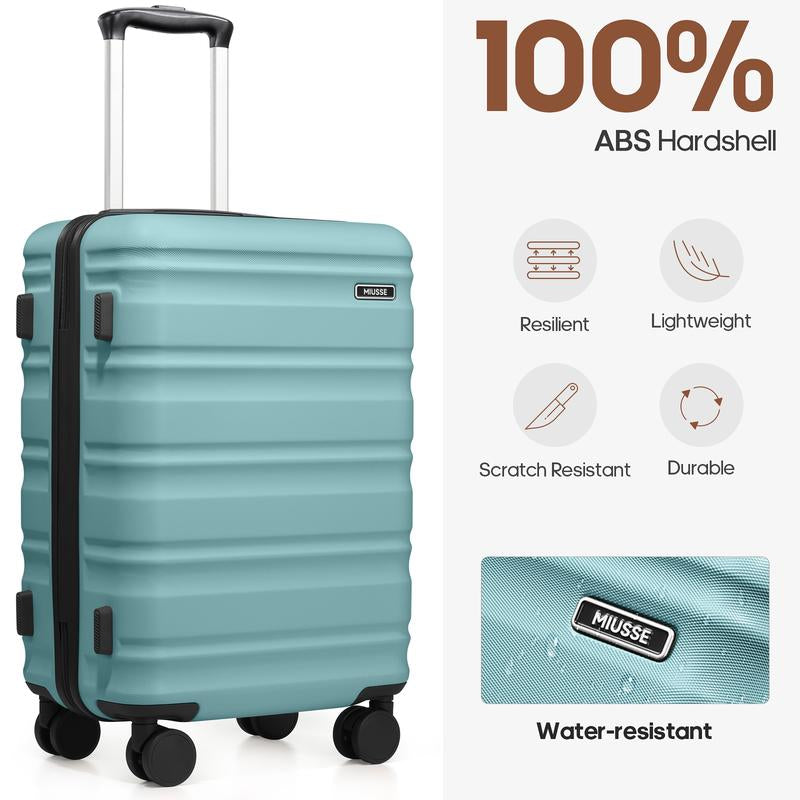 Ultimate 3-Piece Hardside Luggage Set: 20" Carry-On, 24" & 28" Suitcases with 360° Spinner Wheels and TSA Lock for Effortless Travel