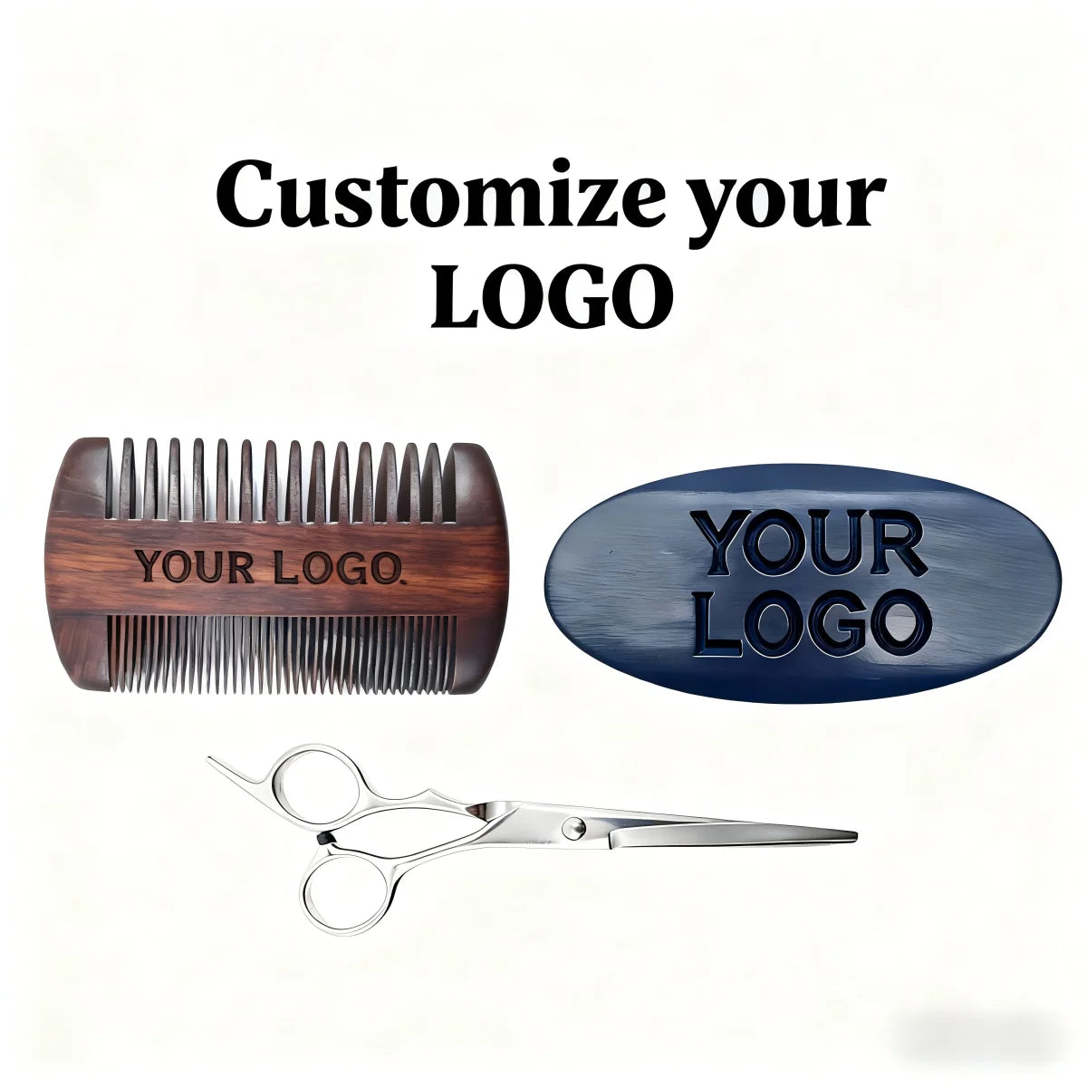 UNIQUE MAN Men's Beard Set, Black Beard Brush and Comb, Perfect for Daily Beard Grooming and Styling, Ideal Christmas Gift